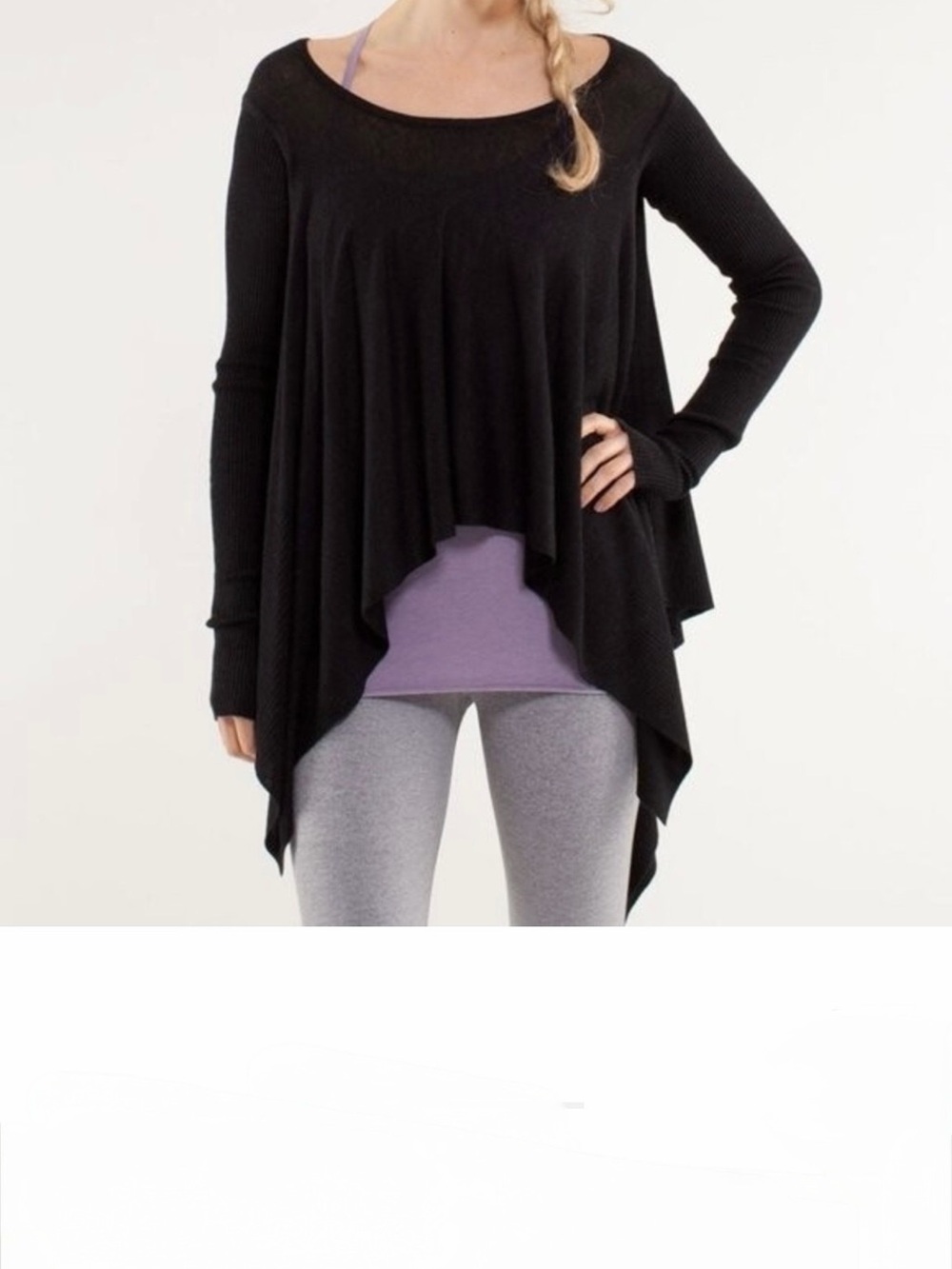 Lululemon  Enlightened Pullover  Heathered  Black
